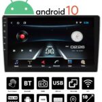 Carzex Android 10 Universal 10 inch Screen Car Stereo with Bluetooth/WiFi/Navigation & USB Touch Screen (2GB/32GB)(2.5D IPS Gorilla Glass)