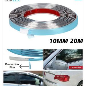 Carzex 10mm Chrome Beading Roll 20 Meter for All Cars (10MM/20M)