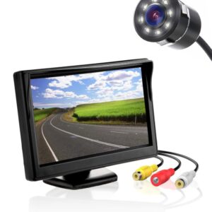 Car Dashboard Rear View Reverse Parking Screen with 8 LED Night Vision Reverse Parking Camera