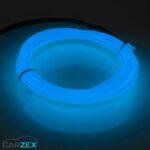 Carzex 5 Meter BLUE Car Ambient Mood Soft EL Wire Atmosphere Neon Light for Dashboard and; Door Fitting (BLUE) 2 CZ-ELWIRE-5M-1.jpg