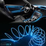 Carzex 5 Meter BLUE Car Ambient Mood Soft EL Wire Atmosphere Neon Light for Dashboard and; Door Fitting (BLUE) 4 CZ-ELWIRE-5M-3.jpg