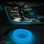Carzex 5 Meter BLUE Car Ambient Mood Soft EL Wire Atmosphere Neon Light for Dashboard and; Door Fitting (BLUE) 5 CZ-ELWIRE-5M-4.jpg