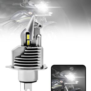 Carzex Fighter 1 Pc H4 Plug & Play All in One White LED Headlight Conversion Kit (25W/4500LM/6000K) For Bike/Scooty
