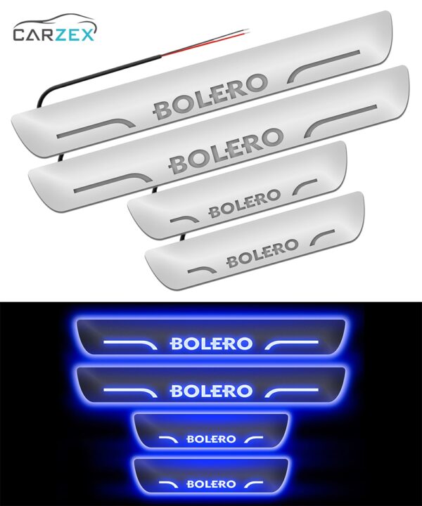 CZ-LED-SILL-PLATE-BOLERO.jpg Door Foot Step Led Sill Plate Mahindra Bolero (Set of 4 PCS, Blue)