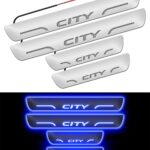 Carzex Car Door Foot Step Led Sill Plate Honda City (Set of 4 PCS, Blue) 1 Carzex Car Door Foot Step Led Sill Plate for Honda City (Set of 4 PCS, Blue)