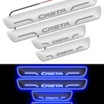 Carzex Car Door Foot Step Led Sill Plate Hyundai Creta (Set of 4 PCS, Blue) 1 Carzex Car Door Foot Step Led Sill Plate Hyundai Creta (Set of 4 PCS, Blue)