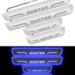 Carzex Car Door Foot Step Led Sill Plate Renault Duster (Set of 4 PCS, Blue) 1 Carzex Car Door Foot Step Led Sill Plate Renault Duster (Set of 4 PCS, Blue)