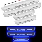 Carzex Car Door Foot Step Led Sill Plate Hyundai Santro (Set of 4 PCS, Blue) 1 Carzex Car Door Foot Step Led Sill Plate Hyundai Santro (Set of 4 PCS, Blue)