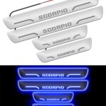 Carzex Car Door Foot Step Led Sill Plate Mahindra Scorpio (Set of 4 PCS, Blue) 1 Carzex Car Door Foot Step Led Sill Plate Mahindra Scorpio (Set of 4 PCS, Blue)