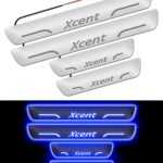 Carzex Car Door Foot Step Led Sill Plate Hyundai Xcent (Set of 4 PCS, Blue) 1 Carzex Car Door Foot Step Led Sill Plate Hyundai Xcent (Set of 4 PCS, Blue)