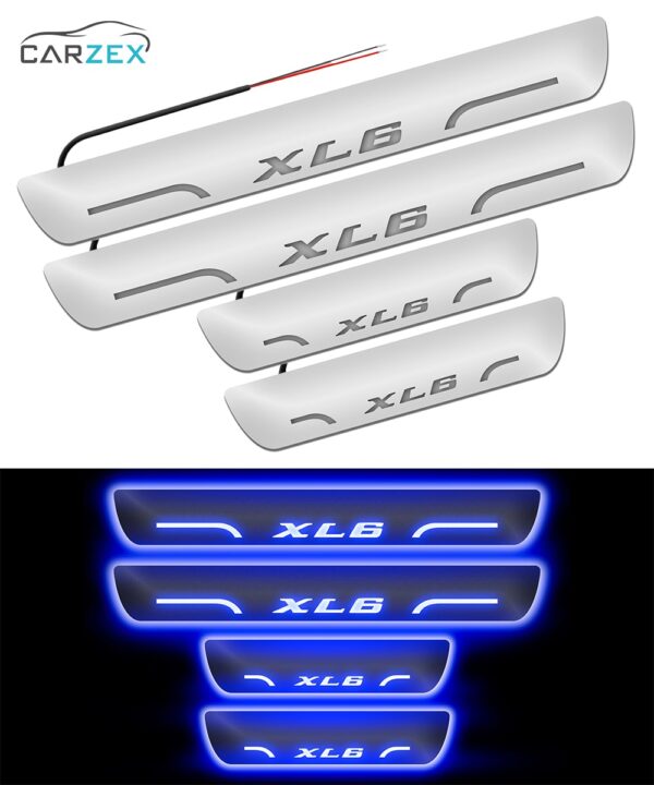 Carzex Car Door Foot Step Led Sill Plate for Mahindra Xuv300(Set of 4 PCS, Blue) Carzex Car Door Foot Step Led Sill Plate for Mahindra Xuv300(Set of 4 PCS, Blue)