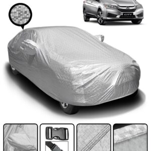 Car Body Cover with Soft Cotton Lining, Mirror & Antenna Pockets - Honda City 2018