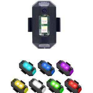 Carzex Drone Signal Warning Light for Car/Bike/Bicycle Bike Helmet with 7 Different Lights. (Set of 1)