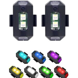 Carzex Drone Signal Warning Light for Car/Bike/Bicycle Bike Helmet with 7 Different Lights. (Set of 2)