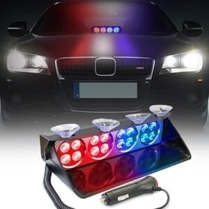 Carzex S16 Police Strobe Flash Warning Red & Blue Emergency LED Light for Cars