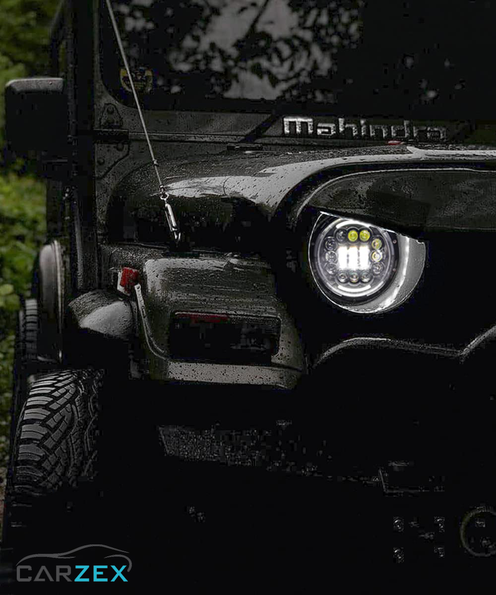 Carzex C-22 Design 7 Inch LED Headlight for RE Bullet Classic/Standard with DRL & Turn Signal Indicator Light 2 2