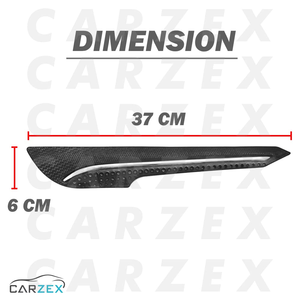 Carzex Car Bumper Protector with Single Chrome Strip for Cars (Set of 4) 5 5