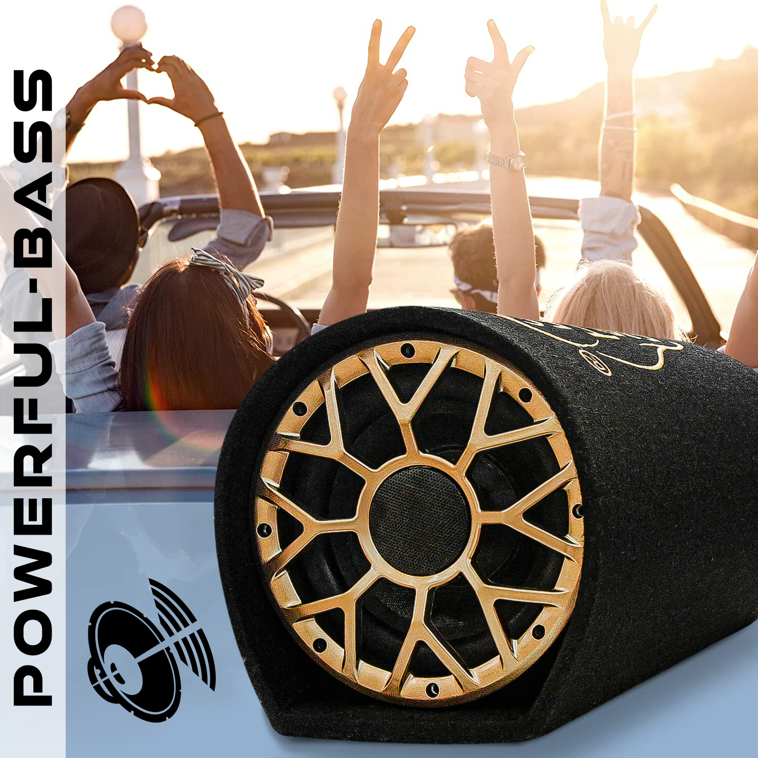 Carzex 8 Inch Active Bass Tube Subwoofer for Car with Inbuilt Amplifier 4 CZ-8INCH-BASS-TUBE-3.