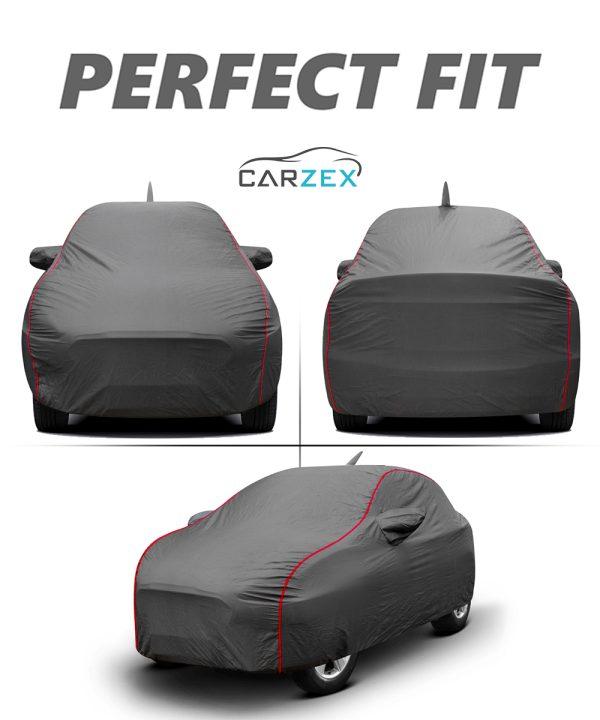 Carzex 2X2 Heavy Duty Red Border Car Body Cover for Maruti Suzuki Alto K10 4 4 f