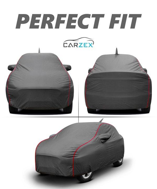 Carzex 2X2 Heavy Duty Red Border Car Body Cover for Maruti Suzuki Baleno New 2 5