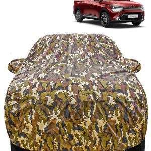Carzex Waterproof & Heat Resistant Jungle Print Camouflage Design Car Body Cover with Mirror Pockets?For Kia Carens