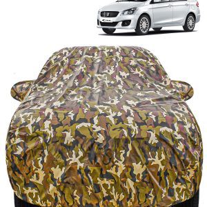 Carzex Waterproof & Heat Resistant Jungle Print Camouflage Design Car Body Cover with Mirror Pockets?For Maruti Suzuki Ciaz