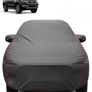 Carzex 2X2 Heavy Duty Red Border Car Body Cover for ford Endeavour