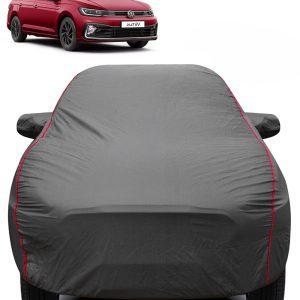 Carzex 2X2 Heavy Duty Red Border Car Body Cover for Volkswagen Virtus