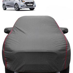 Carzex 2X2 Heavy Duty Red Border Car Body Cover for Hyundai Xcent