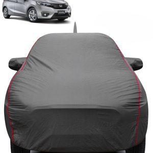 Carzex 2X2 Heavy Duty Red Border Car Body Cover for Honda Jazz