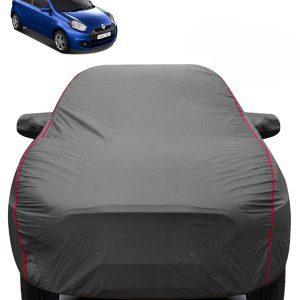 Carzex 2X2 Heavy Duty Red Border Car Body Cover for Nissan Pulse