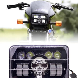 Carzex 27W Motorcycle LED Projector Headlight Kit - Super Bright High and Low Beam Headlight Upgrade - Compatible with All Hero Splendor Series (Multicolored)