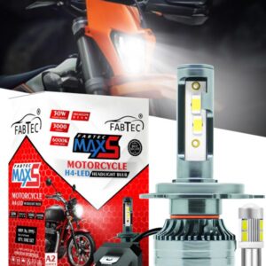 Carzex H4 Led Bike Headlight Bulb, 40W/3600 Lumens Super Bright LED Headlight Conversion Kit for Bikes & Scooty 6000K Pure White, Pack of 1