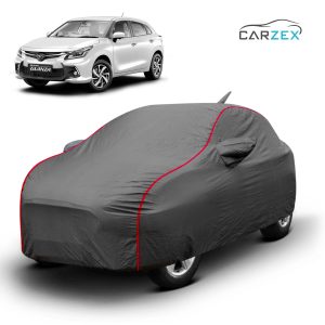Carzex 2X2 Heavy Duty Red Border Car Body Cover for Toyota Glanza New