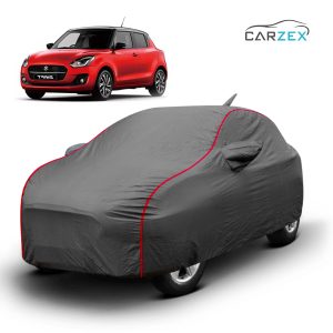 Carzex 2x2 Heavy Duty Red Border Car Body Cover For Maruti Suzuki Swift New