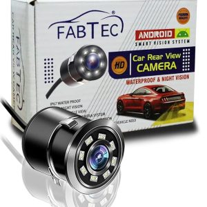 Carzex 720p AHD Car Rear View Camera for 9 inch Android Screens for Car (8 LED/Moving Lines/AHD-25 FPS)