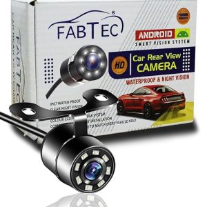 Carzex 720p AHD Car Rear View Camera for 9 inch Android Screens for Car (8 LED/Hook Type/AHD-25 FPS)