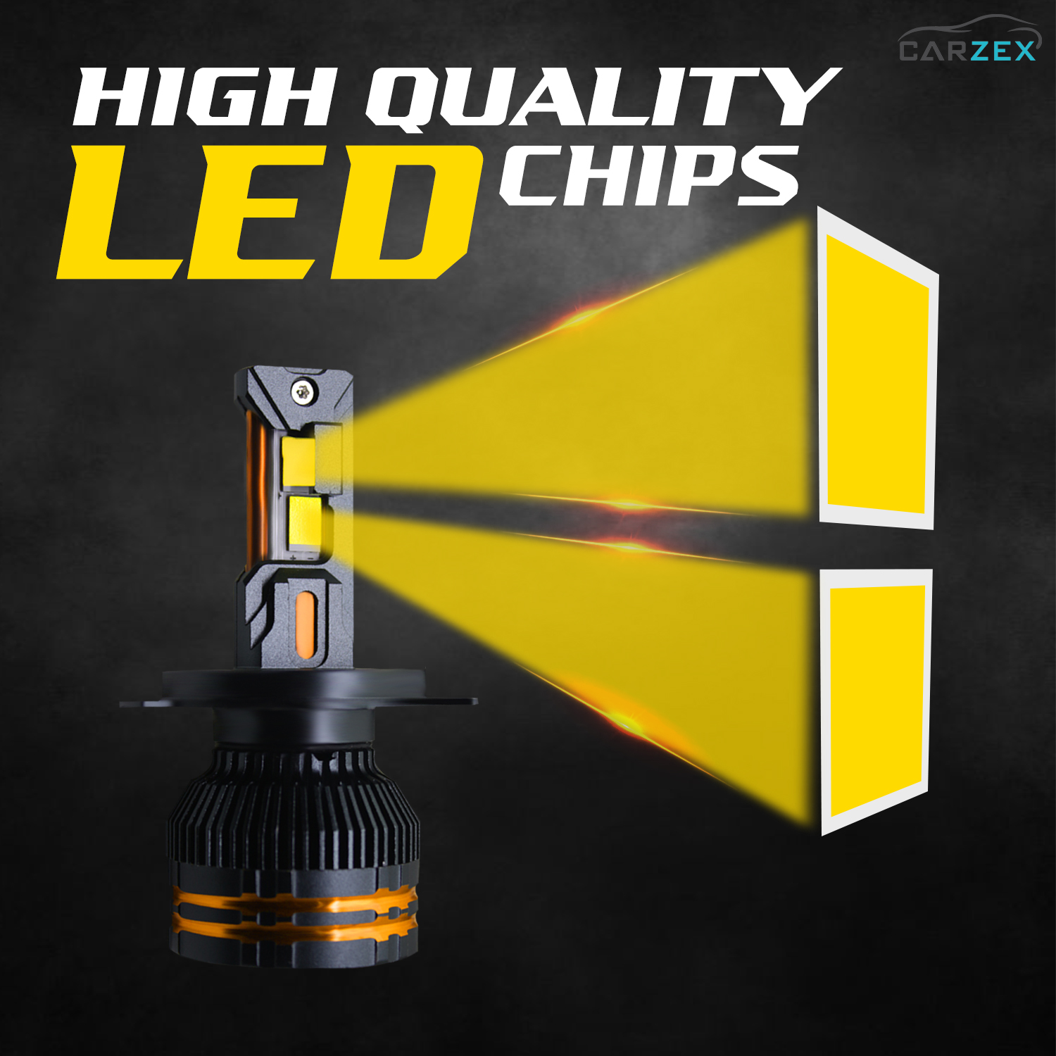 Carzex Crystal Eye H4 White Plug & Play LED Headlight Bulb For Cars (300W/20000LM/6000K) 7 CZ (7)