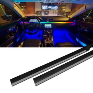 Carzex Multi Color Matrix Interior Ambient K4 Running Magic Atmosphere Light for Car Dashboard (App Controlled), (110cm & 25cm)