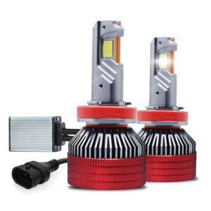 Carzex Crystal Eye 300W H8 White Plug & Play LED Fog Light Bulb For Cars (20000LM/6500K) (A10S, Red) - 2024