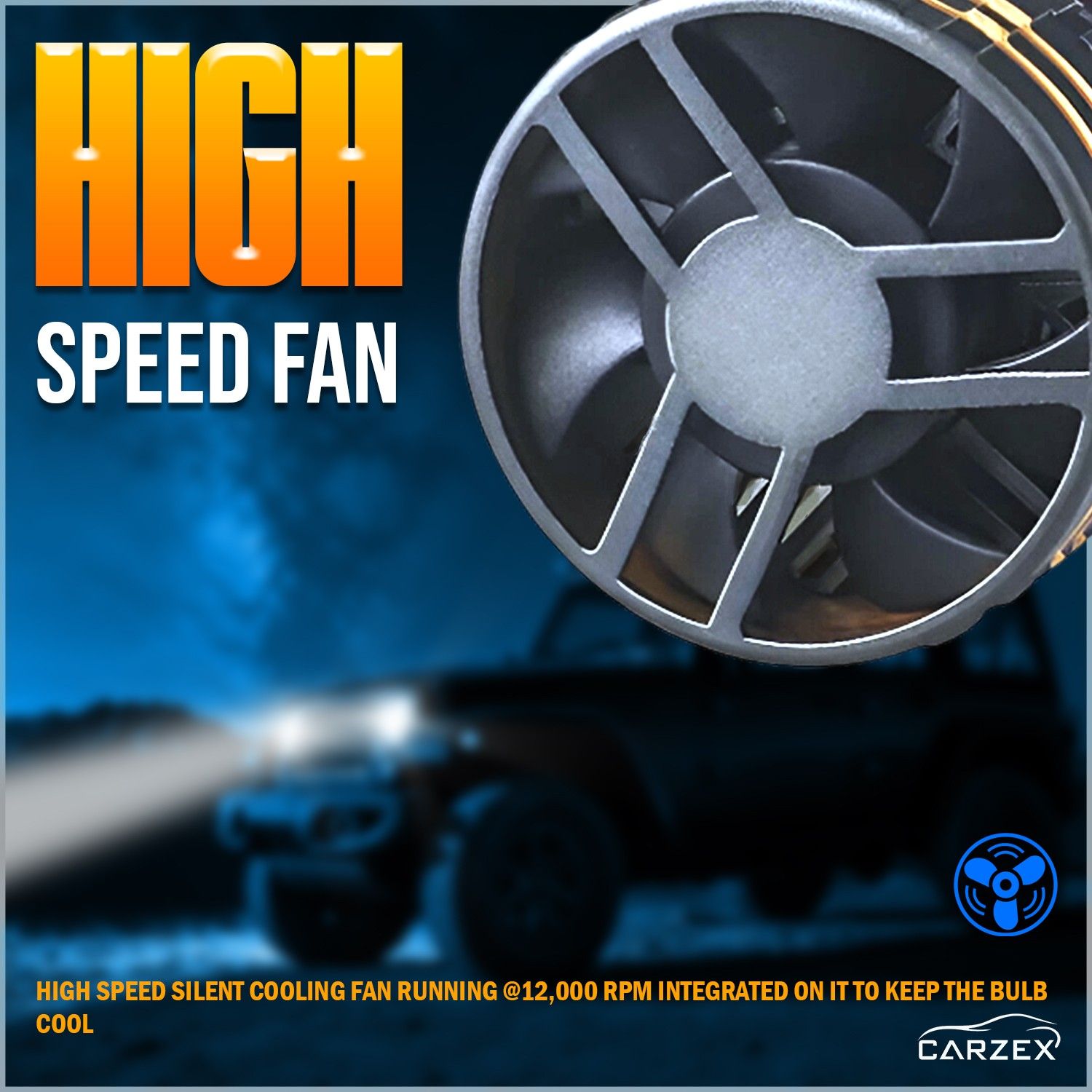 Carzex Crystal Eye H1 White Plug & Play LED Headlight Bulb For Cars (300W/20000LM/6500K) 5 5