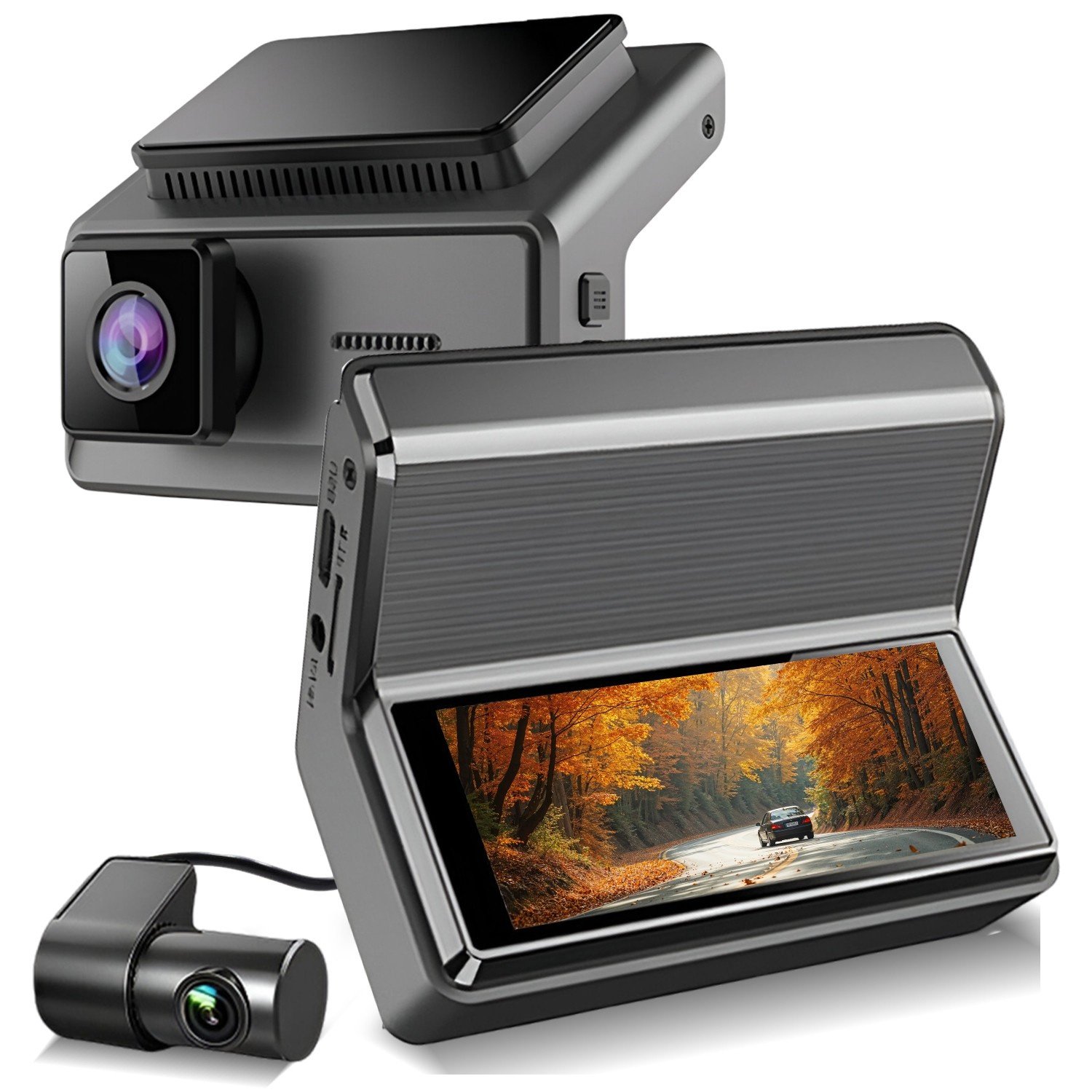 Carzex 2K Full HD WiFi Dash Camera for Cars Front & Rear View Full HD Recording DVR Camera with Loop Recording Upto 256GB Memory Card, App Access 71 1 4