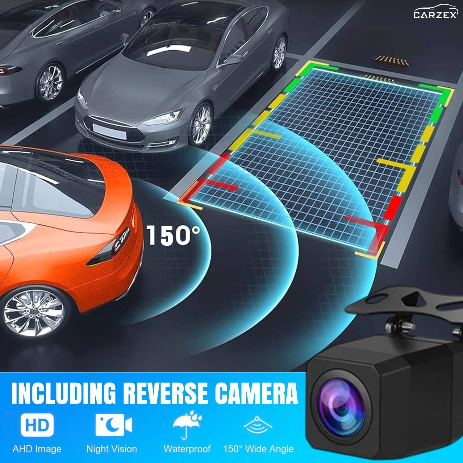 CARZEX 10 Inch, 4k Dash Camera for Car, Supports Apple CarPlay/Android Auto System Touch Screen, 1080p Rear Cam for Car with GPS, with Voice Control, Bluetooth for All Vehicles 58 6